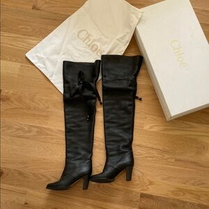 Chloe Leather Over the Knee Boots